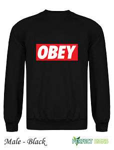 OBEY TAG GRAFFITI Sweatshirt S XXL FREE P&P   Black  