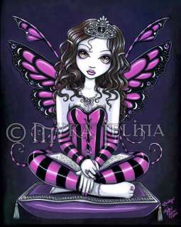 Gothic Pink Princess Tiara Fairy PRINT Faerie Khristyn  