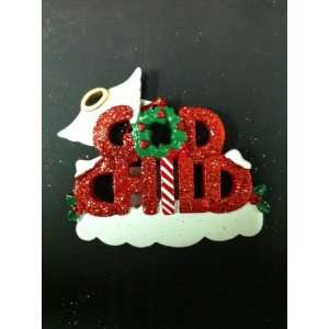    8189 God Child Personalized Christmas Ornament 