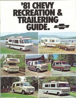 1981 Chevrolet Recreation Brochure Trucks/Campers/Vans  