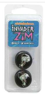 Invader Zim Gir Tongue Ear Black Plug Body Jewelry NEW  