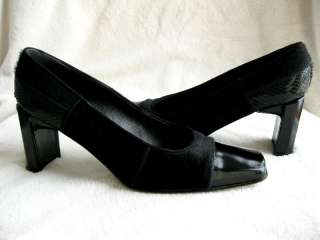 STUART WEITZMAN Womens BLACK CALF HAIR PUMP Shoes 7.5 N  