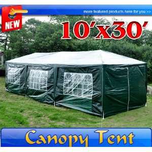  Frugah Outdoor Patio 10x30 Dark Green Wedding Canopy Party Tent 