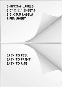 100 BLANK WHITE USPS PAYPAL SHIPPING LABELS SELF STICK  