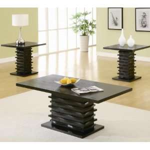  701514 Contemporary 3 Piece Coffee Table and End Table Set 