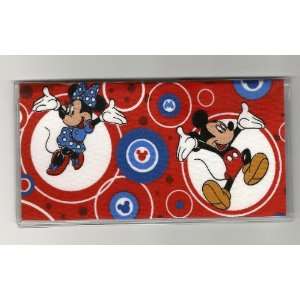    Checkbook Cover Disney Mickey and Minnie Mouse Red 