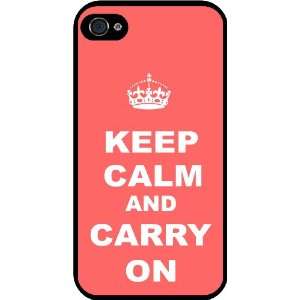 Keep Calm and Carry on Pink Design   iPhone 4 Cover (AT&T only) Cell 