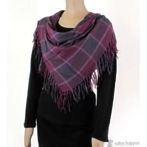  36 x 36 Scarf Soft knit blend Plaid 
