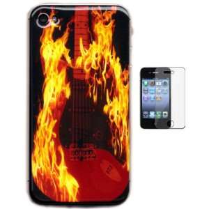  Gel Skin Flaming Guitar for Iphone 4 and Iphone 4S 