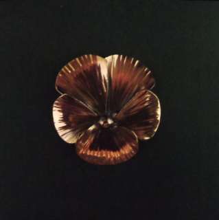 Stuart Nye Copper Pansy Pin  