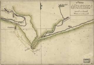 1780 map of Alabama, Mobile Bay  