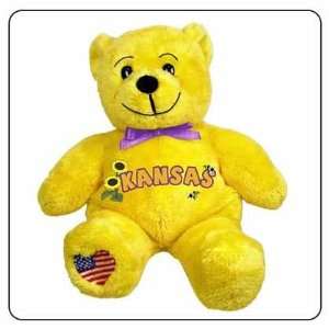    Kansas Symbolz Plush Yellow Bear Stuffed Animal Toys & Games