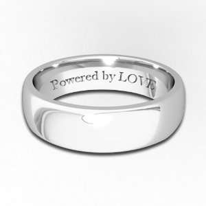   Comfort Fit in Platinum   6MM, Powered by LOVE My Love Wedding Ring
