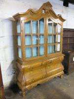 IMPRESSIVE FRENCH COUNTRY CHINA CABINET DISPLAY HUTCH  