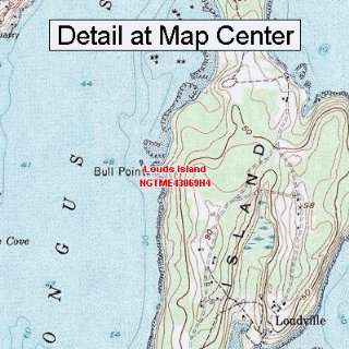 USGS Topographic Quadrangle Map   Louds Island, Maine 