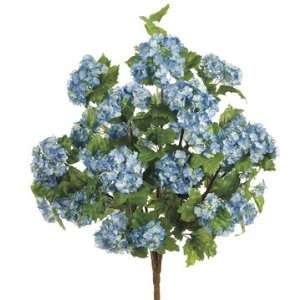  20 Silk Snowball Flower Bush  2 Tone Blue (case of 12 