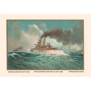 Paper poster printed on 20 x 30 stock. Battleship Texas, Battleship 