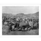   , many tents and camels; mountains in backgrd., M, 16 x 20in