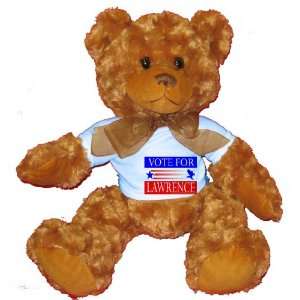    VOTE FOR LAWRENCE Plush Teddy Bear with BLUE T Shirt Toys & Games