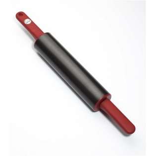 KitchenAid KAT318OB Nonstick Rolling Pin with Silicone Handles, Red 