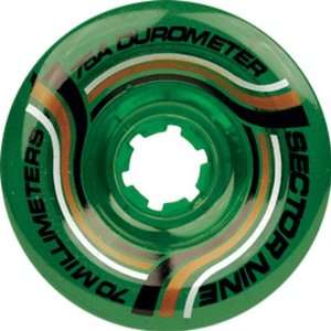  Sector 9 9 Ball 75a 70mm Clear Green Skate Wheels Sports 