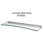 Dolle Shelving Floating Glass Shelf   Concave Only   Clear   .31 H x 