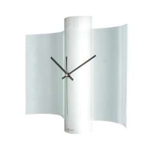  Curved Pipe 15.7 Wall Clock with Frosted Glass Aluminium 