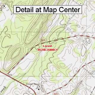  USGS Topographic Quadrangle Map   Locust, North Carolina 