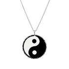 Artsmith Inc Necklace Circle Charm Yin Yang Black and White