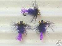 Boss Bluegill Flies   Purple   sunfish perch flies  