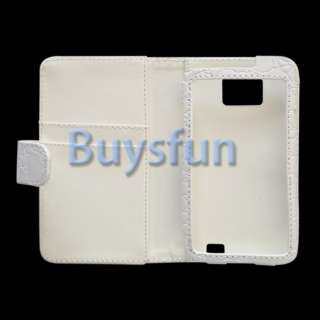 New White Crocodile Style Leather Wallet Case Skin For SAMSUNG GALAXY 