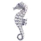 Fantasyard Silver Seahorse Pin Austrian Crystal Animal Pin Brooch