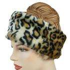 Luxury Divas Animal Faux Fur Leopard Print Plush Headband (H02060)