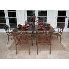   Dining Group (Six Arm Chairs 42x72 Rectangular Aluminum Slatted Table