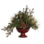 VCO 22 Potted Artificial Pine Branches with Grass and Flowers
