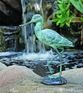13 Heron Walking Bronze Marble Statue Sculpture Bird  