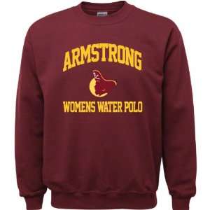   State Pirates Maroon Youth Womens Water Polo Arch Crewneck Sweatshirt