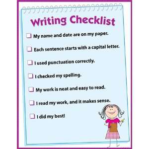  Writing Checklist Chart Gr 1 3