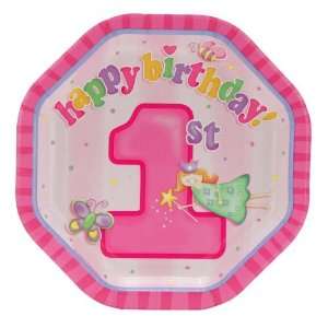   1st Birthday Shaped Dessert Plates (8) Party Supplies Toys & Games