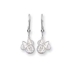  Disney Minnie Dangle Wire Earrings in 925 Sterling Silver 