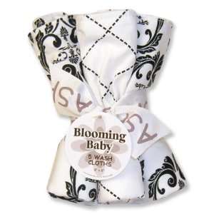  Versailles Black and White Baby Wash Cloth Gift Set 