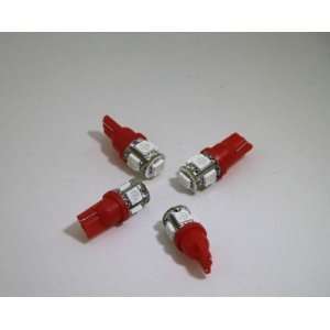  4x 194 168 5 SMD Red color High Power LED Car Lights Bulb 