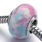 Pugster Pink White Pale Blue Pattern Turquoise Beads Fits Pandora 