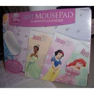  14 Month Mousepad Calendar; Disney Princess Everything 