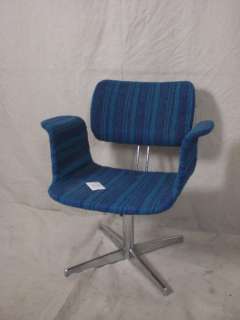 1960s Chrome & Upholstered Adjustable Desk Chair 0095*.  
