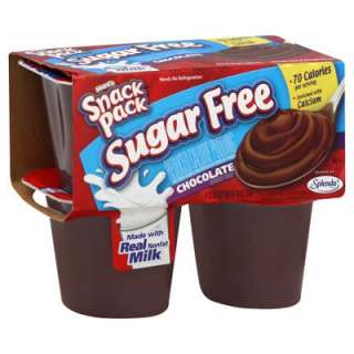 Hunts Snack Pack Pudding, Sugar Free Chocolate, 4 pk