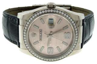   Datejust 116189 18K White Gold Automatic Diamond Watch + Box  