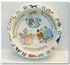 Antique German ABC baby dish Nursery rhymes & colorful graphics