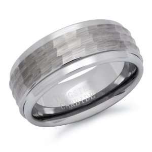   Finish Hammered Tungsten Wedding Band Sizes 6 to 15, 10 Jewelry