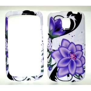Violet Flower Snap on Hard Skin Shell Protector Faceplate Cover Case 